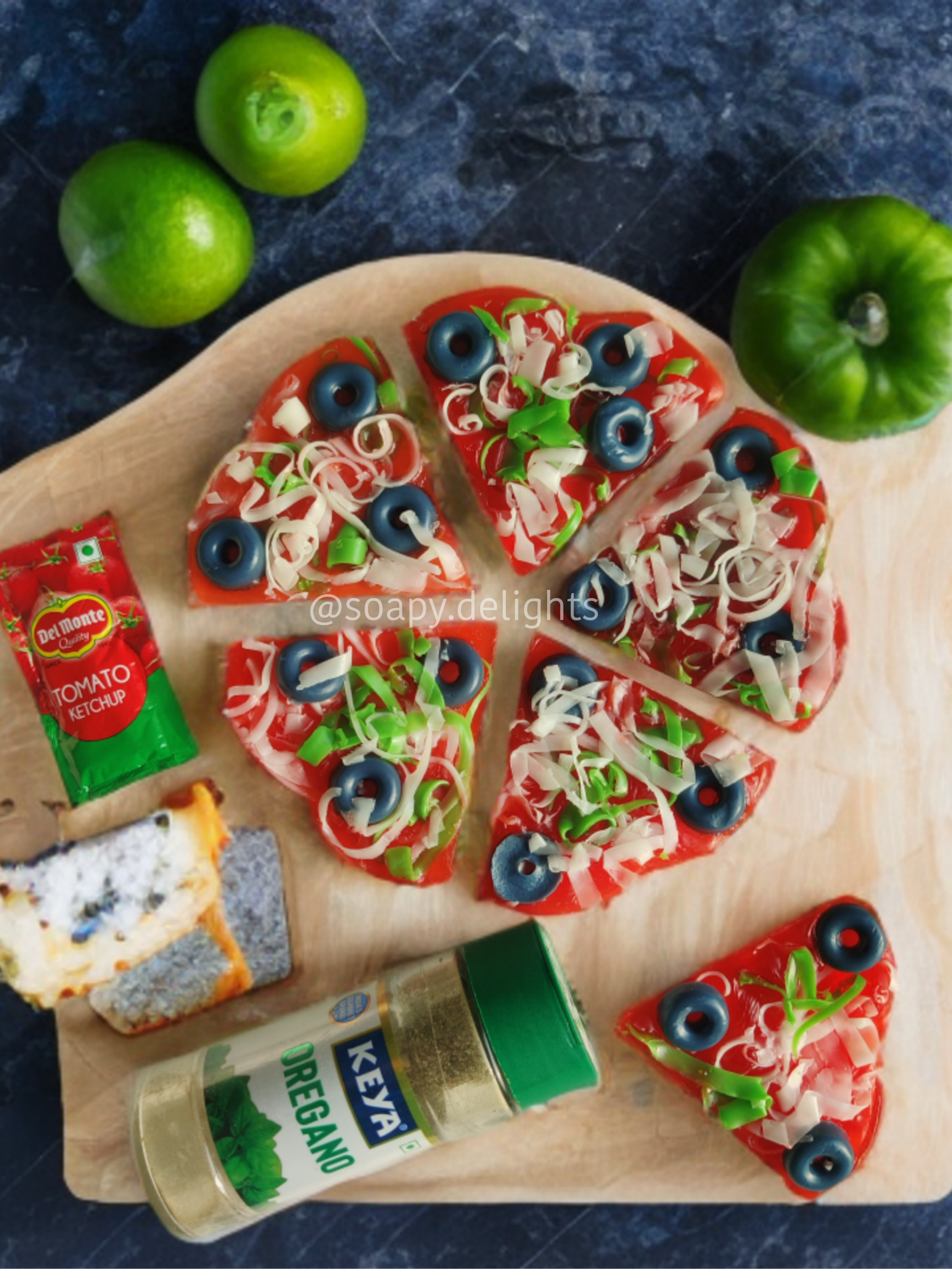 Pizza slice soap( 5 slices )