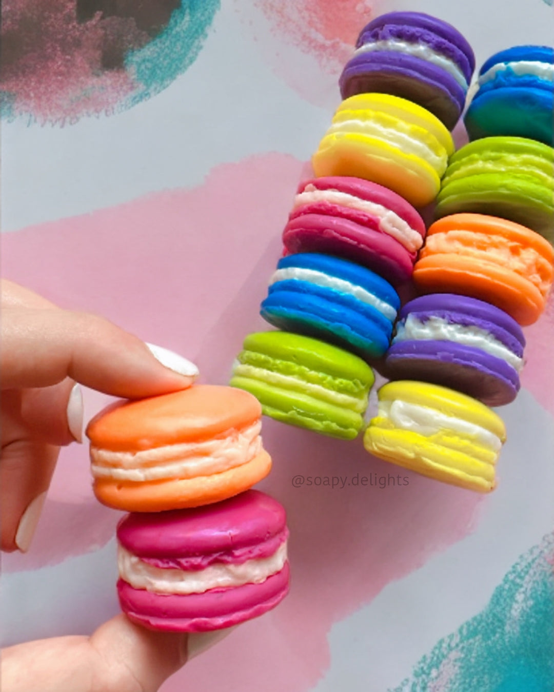 Mini macaron soap ( set of 6)