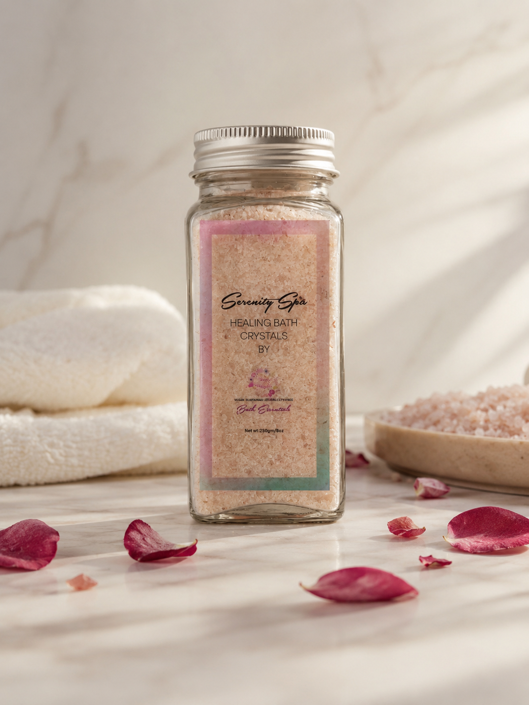 Serenity spa healing bath crystals 250gm