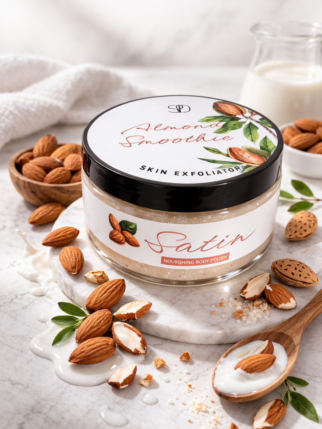 Satin luxury body polish (almond smoothie)