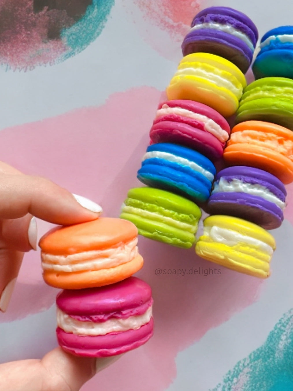 Mini macaron soap ( set of 6)